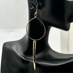 Gold Horn Drop Earrings